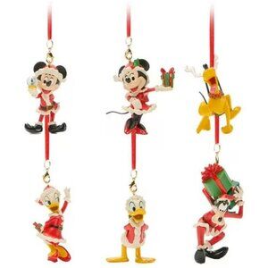 Disney 2025 Holiday Santa Mickey Mouse and Friends Ornament Set